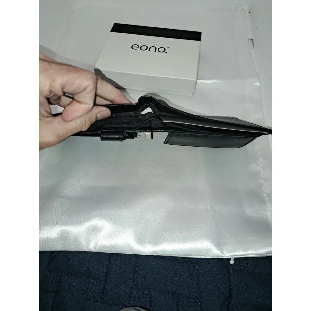NIB- Eono Genuine Leather XL Soft & smooth Leather Black Wallet for Men